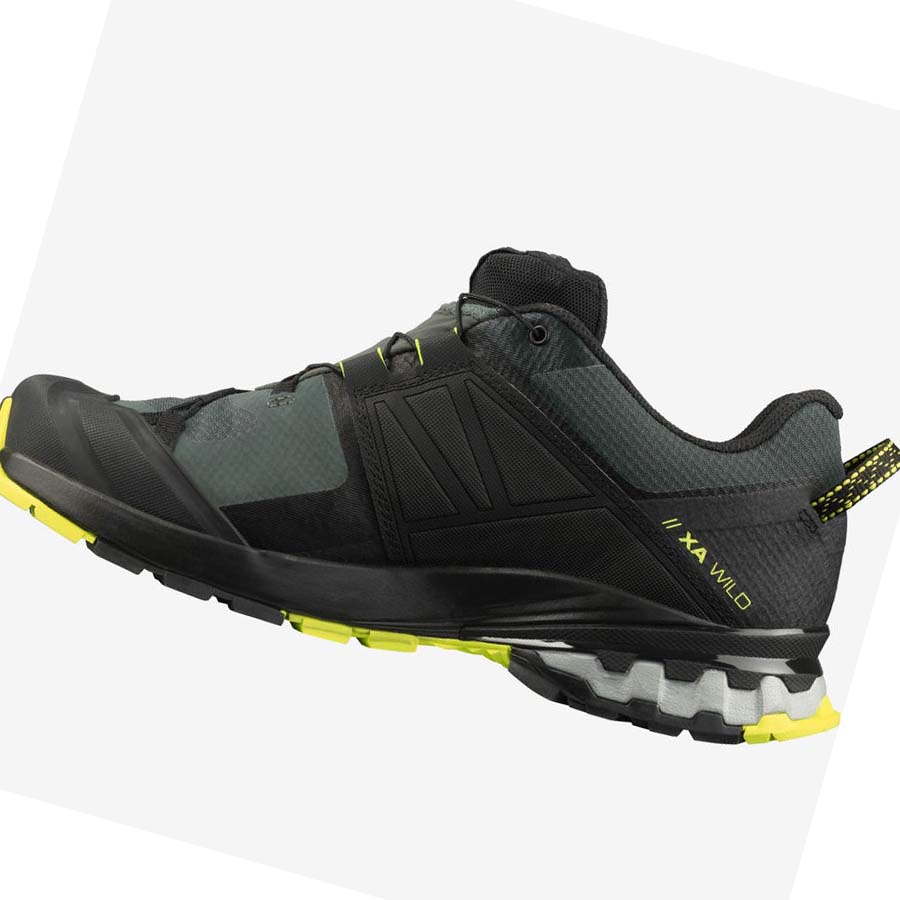 Salomon XA WILD GORE-TEX Erkek Patika Koşu Ayakkabısı Siyah Zeytin Yeşili | TR 3501GSO